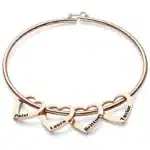 Bracelet jonc coeur personnalisé pour femme 5