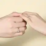 Bagues de couple ajustables argent et cuivre 4