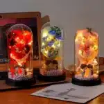 Bouquet rose éternelle lumineuse 1