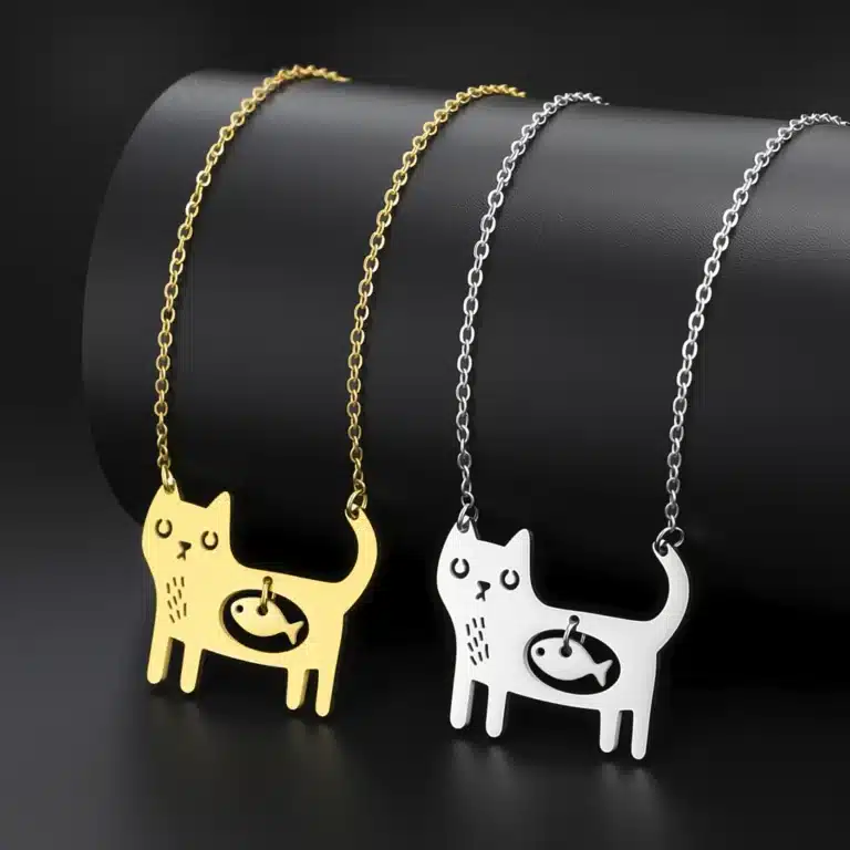 Collier couple chat poisson 1