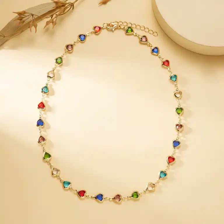 Collier coeur ras du cou pour femme 3