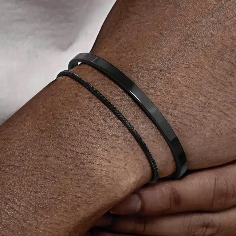 Double bracelet manchette homme 5