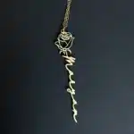 Collier femme personnalisé en forme de rose 4
