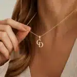 Collier symbole couple fort initiales 2