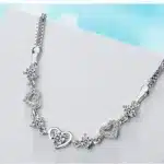 Bracelet coeur argenté pour femme 2