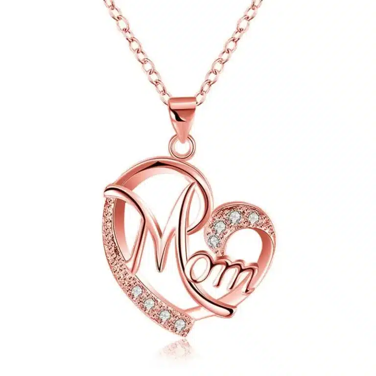Collier coeur brillant fête des mères 2