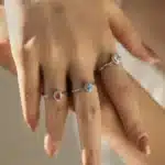 Bague argent pierre colorée femme 2
