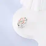 Parure collier bague infini coeur pour femme 2
