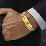 Bracelet couple homme bicolore personnalisé 1