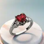 Bague de promesse rouge duo 5