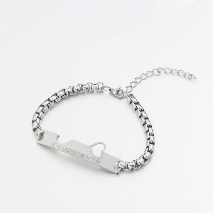 Duo bracelets couple coeur original qui s'emboîte 4