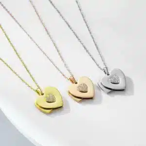 Collier coeur personnalisé qui s'ouvre pour femme 4