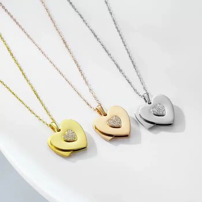 Collier coeur personnalisé qui s'ouvre pour femme 4