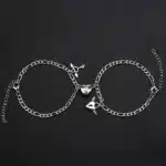 Bracelet couple avec clé aimanté 1