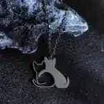 Collier couple chat câlin pour femme 5