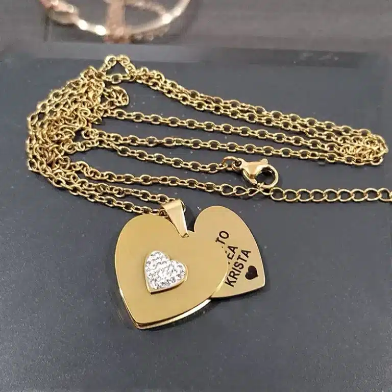 Collier coeur personnalisé qui s'ouvre pour femme 2