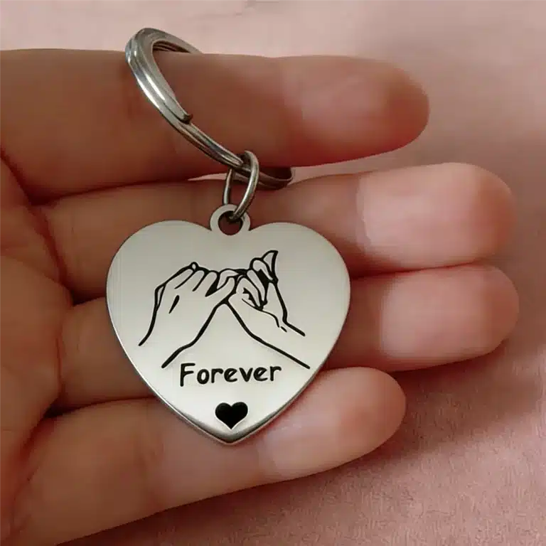 Porte-clés couple coeur forever 3