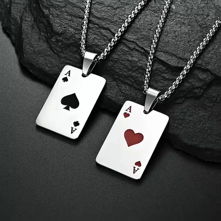 Collier couple as de coeur 1