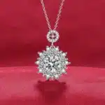 Collier femme pendentif brillant zirconium 1