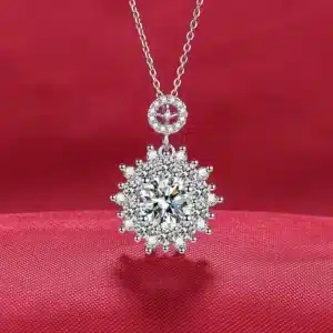 Collier femme pendentif brillant zirconium 1