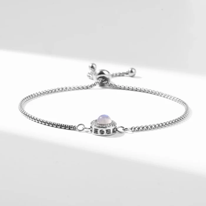 Bracelet femme argent pierre naturelle 5