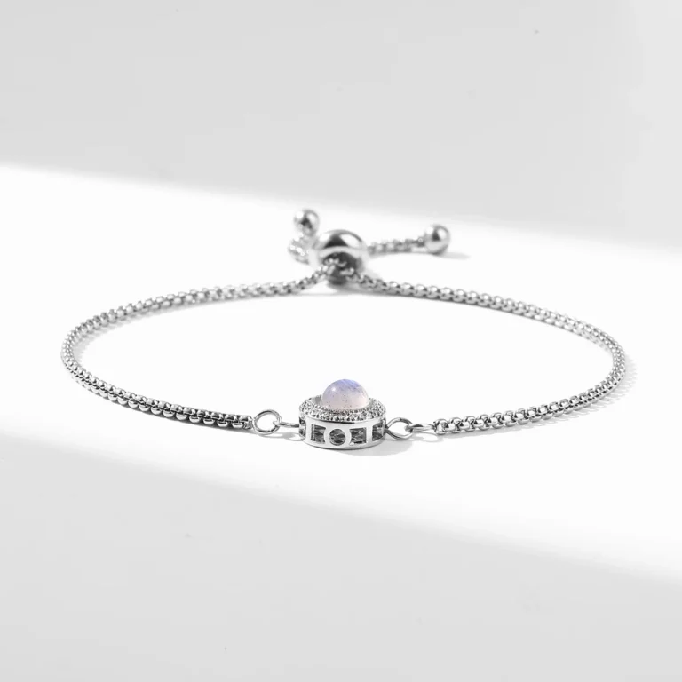 Bracelet femme argent pierre naturelle 5