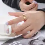 Bague couple patte de chien mignonne 2