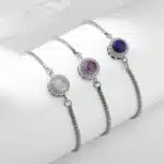 Bracelet femme argent pierre naturelle 3
