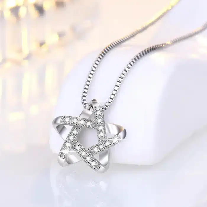 Collier femme étoile brillante 2