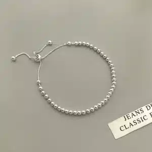 Bracelet couple boules fines pour femme 1