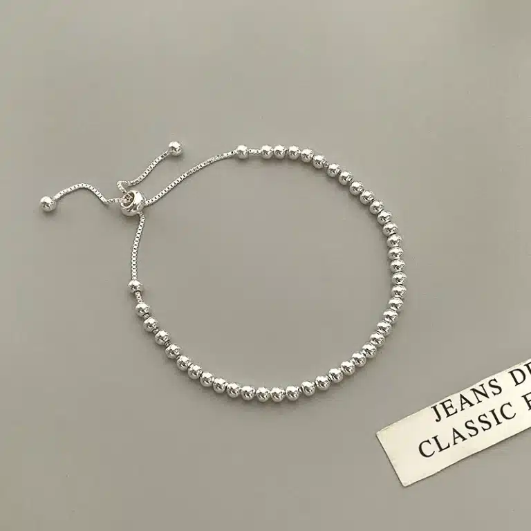 Bracelet couple boules fines pour femme 1