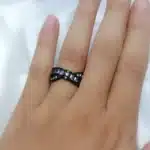 Bague de promesse violette pour couple 6