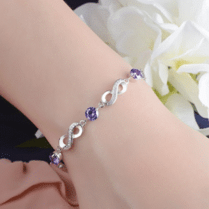 Bracelet couple infini brillant pour femme