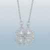 Collier romantique femme trèfle porte-bonheur