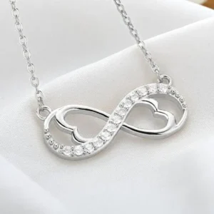 Collier femme mariage infini coeur 1