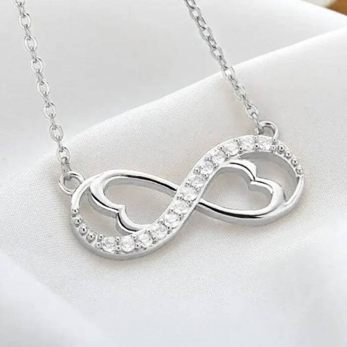 Collier femme mariage infini coeur 1