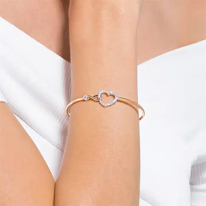 Ensemble collier bracelet coeur infini pour femme 6