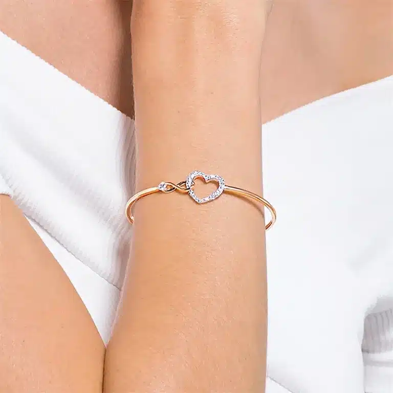 Ensemble collier bracelet coeur infini pour femme 6