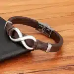 Bracelet couple infini cuir pour homme 25