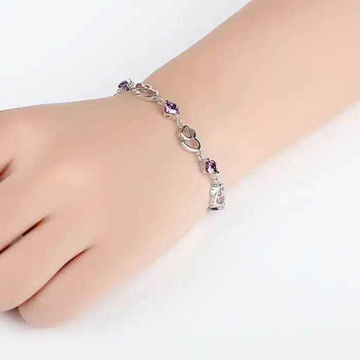 Bracelet mini coeurs pour femme 3