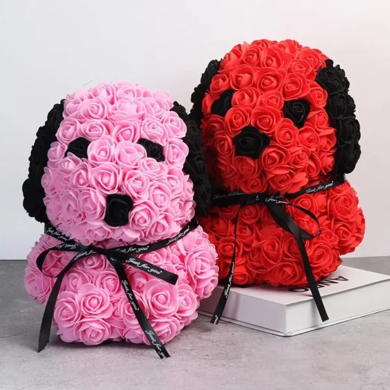 Chien en rose éternelle 1