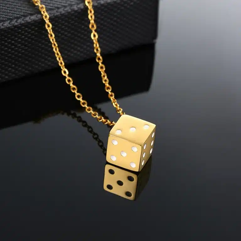Collier couple en forme de dé 3