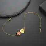 Bracelets couple personnalisés avec photo et coeur 2