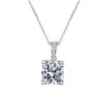 Collier couple femme cube brillant 6