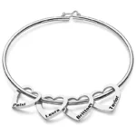 Bracelet jonc coeur personnalisé pour femme 7