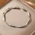 Bracelet femme manchette tressée 2