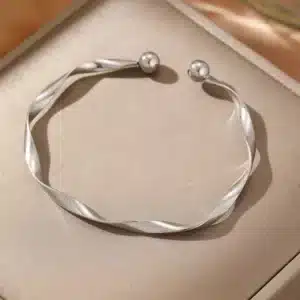Bracelet femme manchette tressée 2
