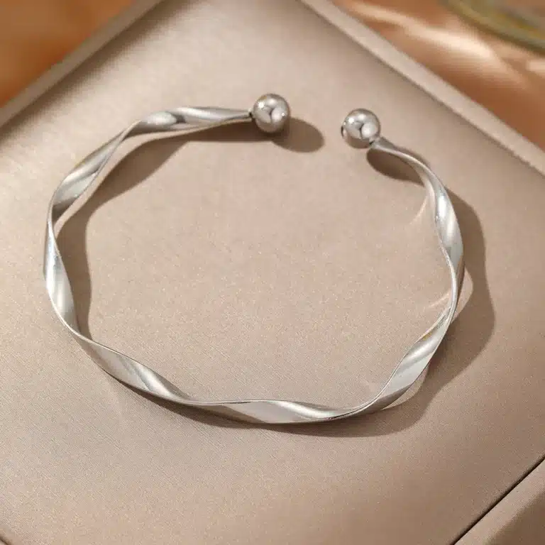 Bracelet femme manchette tressée 2