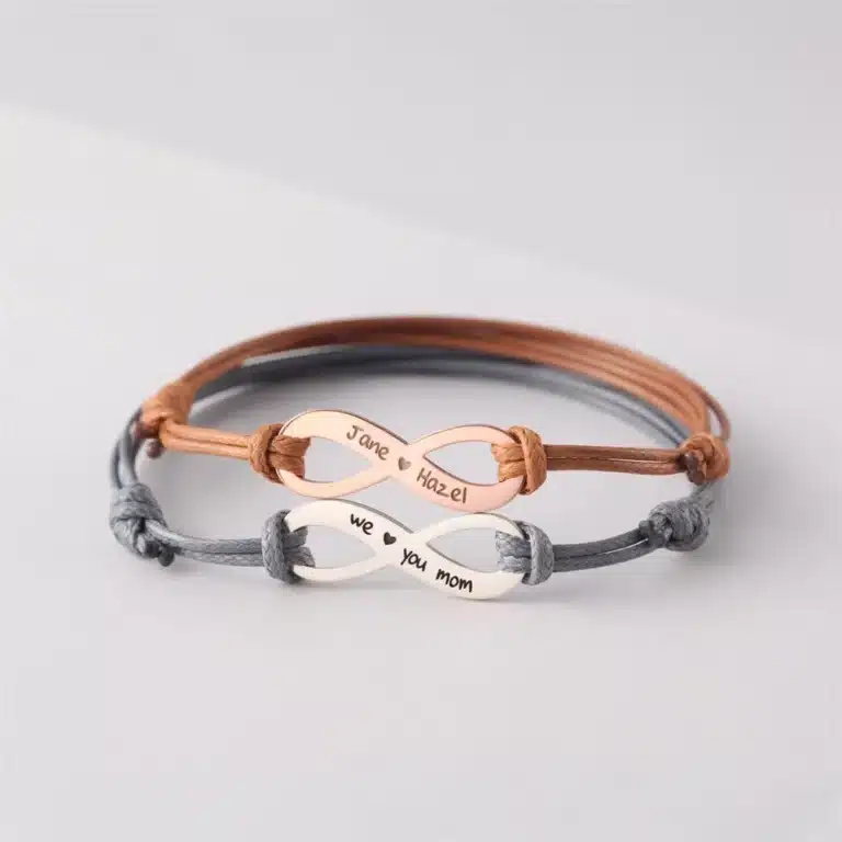 Bracelet couple infini corde 4