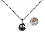 Collier couple homme photo projection rond 4